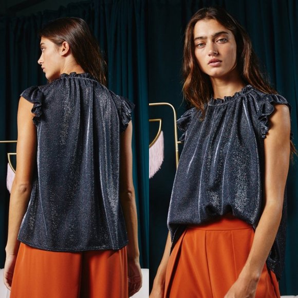 91613 Sleeveless Glitter Blouse - Picture 6 of 6